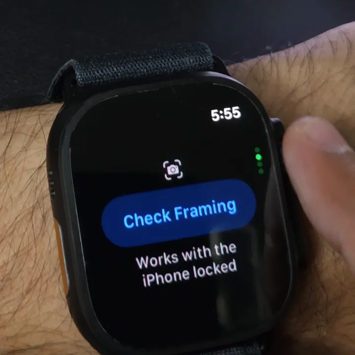 Overcrank Check Framing on Apple Watch, noting it works with the iPhone locked