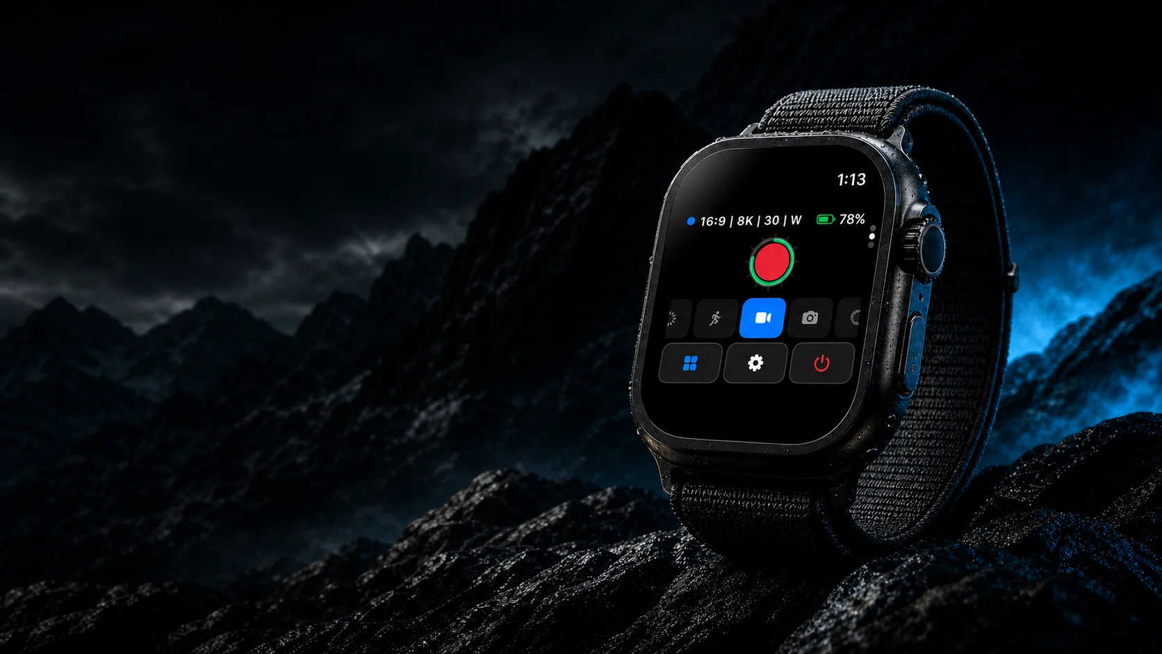 Real Overcrank Control interface displayed on Apple Watch
