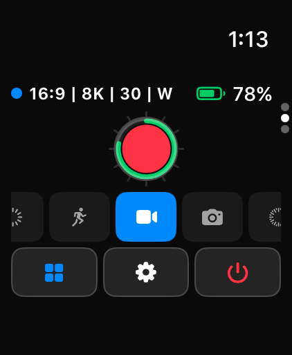 Overcrank Control interface on Apple Watch